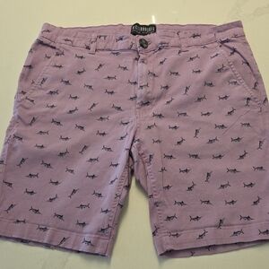 🎉HOST PICK🎉‎ Lavender Shark-Print Flat Front Men’s Shorts